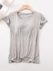 EMMIOL Modal Built-In Padding Short Sleeve