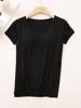 EMMIOL Modal Built-In Padding Short Sleeve