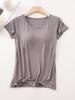 EMMIOL Modal Built-In Padding Short Sleeve