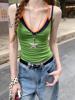 EMMIOL Top tipo camisola con tirantes y costuras