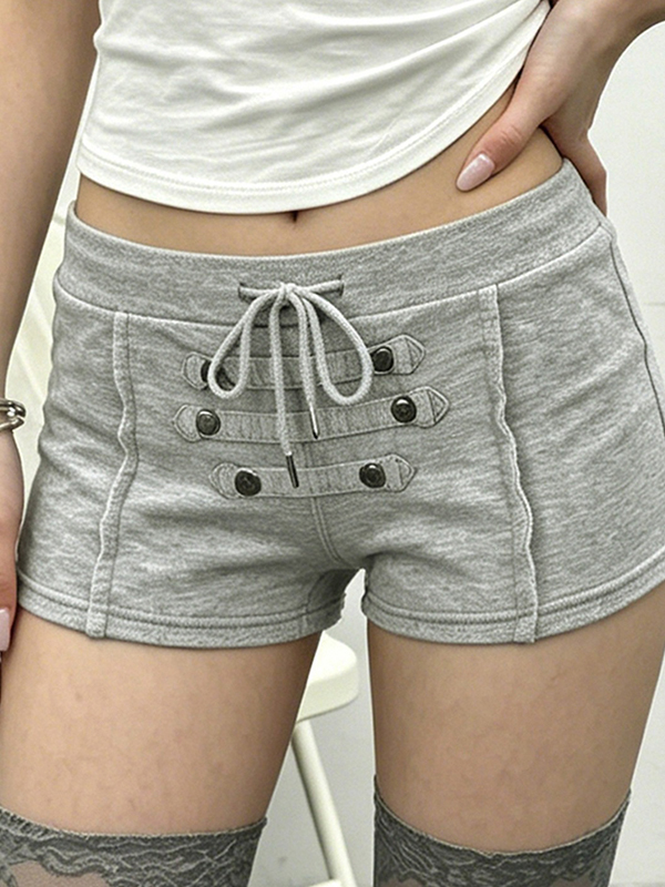 EMMIOL Low-Rise Drawstr Shorts