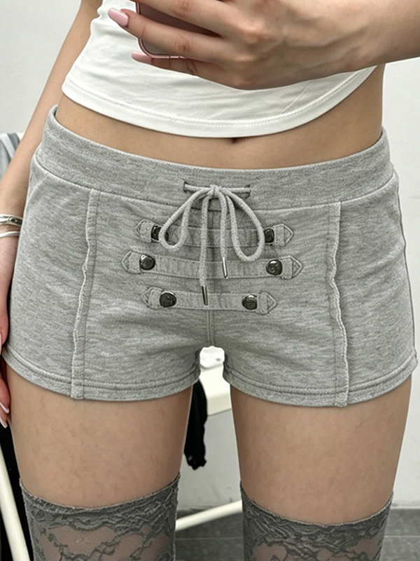 EMMIOL Low-Rise Drawstr Shorts