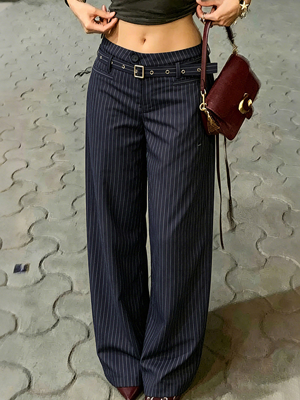 EMMIOL Pantaloni a gamba dritta con decorazione a mais, stile donna matura.