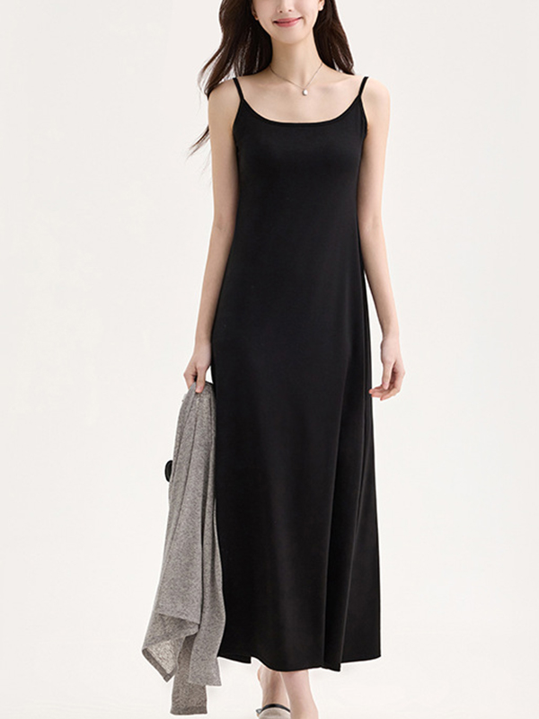 EMMIOL Maxikleid mit eckigem Ausschnitt und Bindepolstern