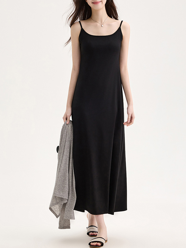 EMMIOL Maxikleid mit eckigem Ausschnitt und Bindepolstern
