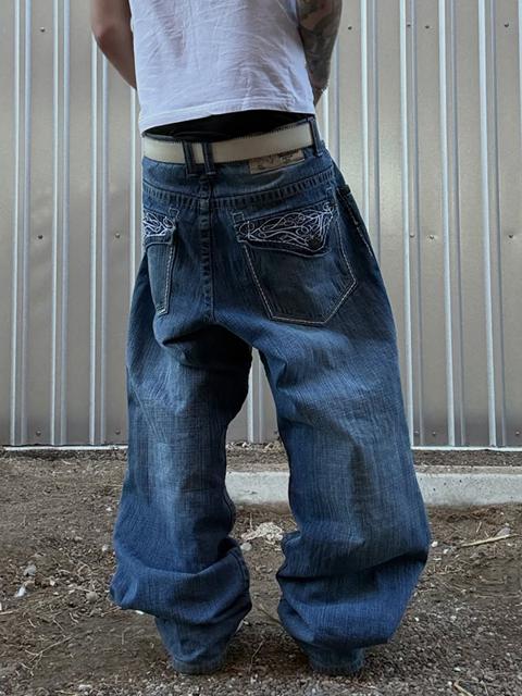 Embroidery Baggy Jeans