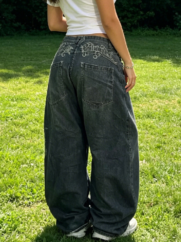 EMMIOL Vaqueros holgados de estilo retro de las tiendas de moda