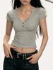 EMMIOL Henry'S Neck Short Sleeve