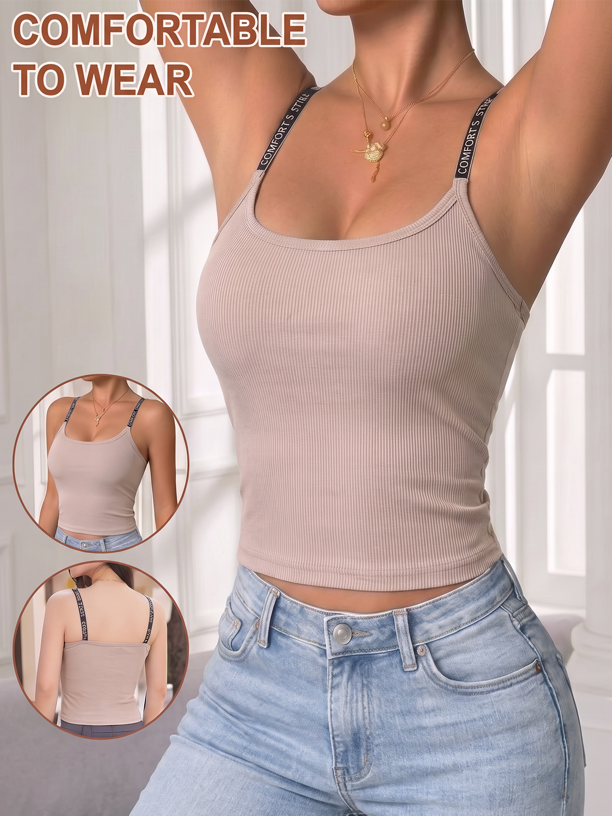 EMMIOL Top a canotta con reggiseno