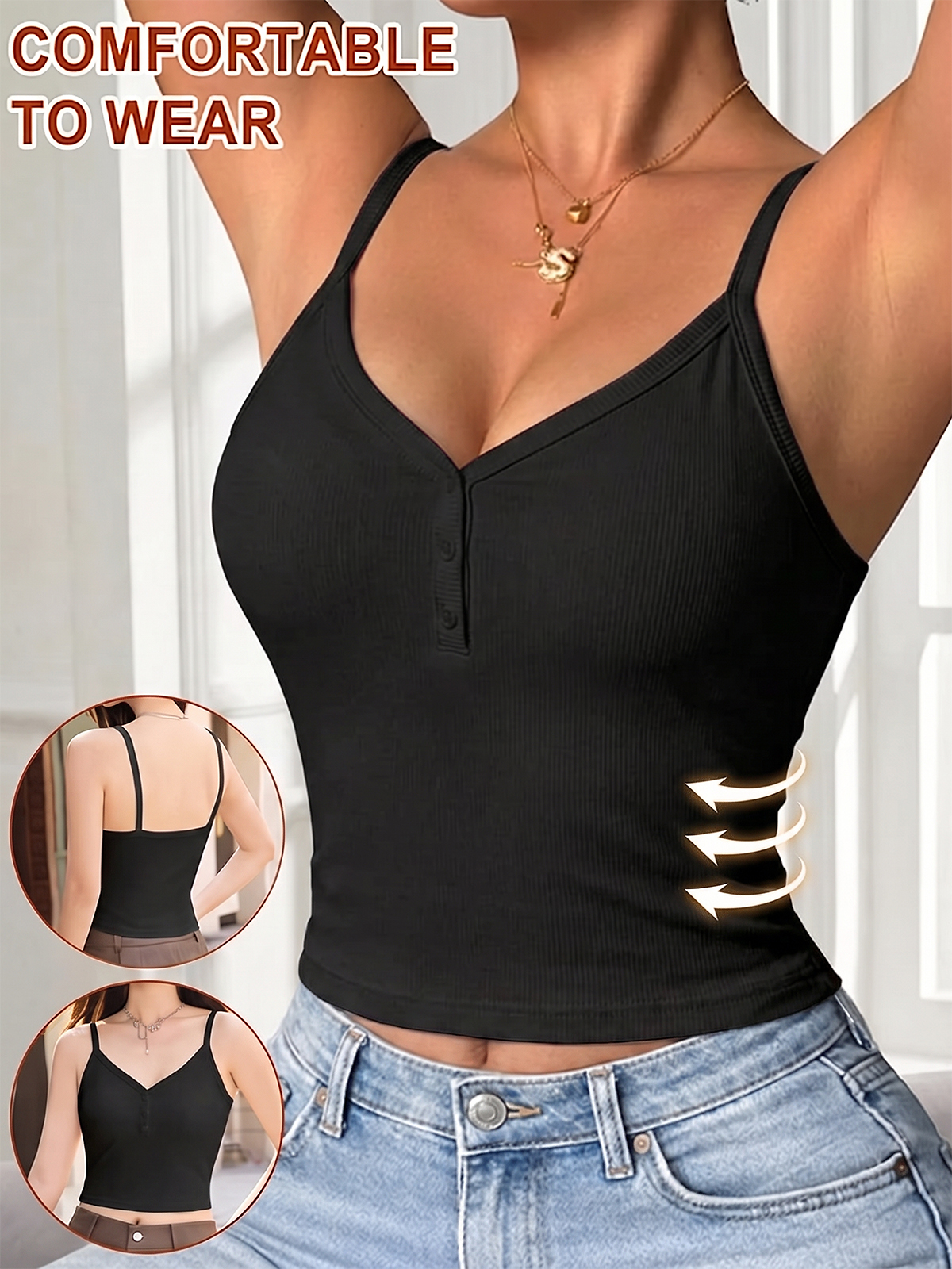 EMMIOL Top a canotta con reggiseno