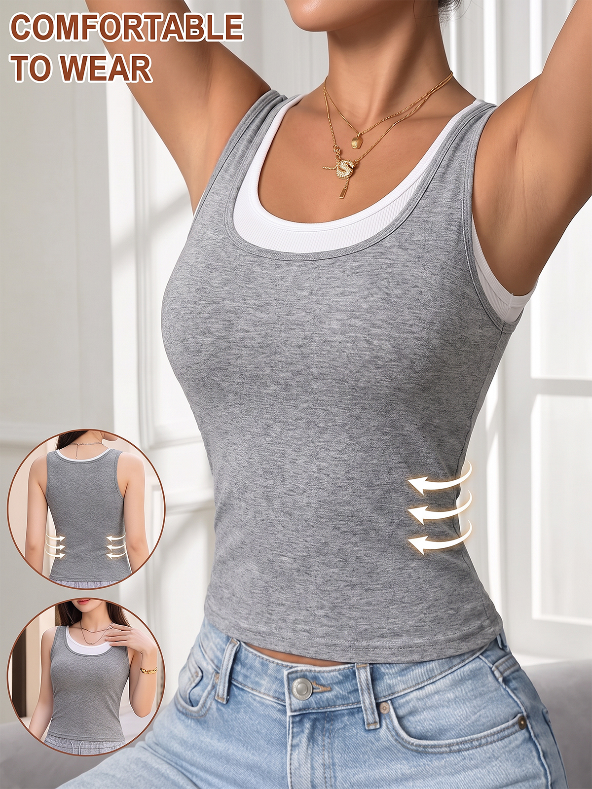 EMMIOL Canotta con reggiseno