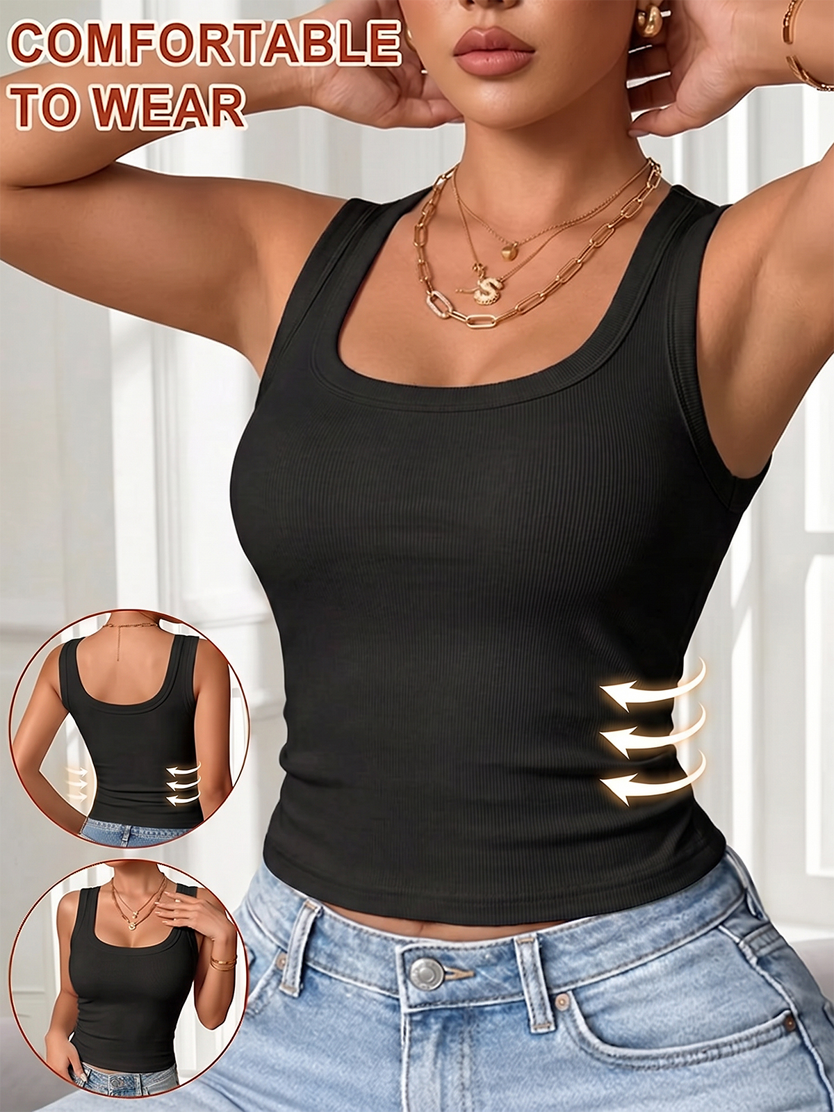 EMMIOL Top a canotta con reggiseno