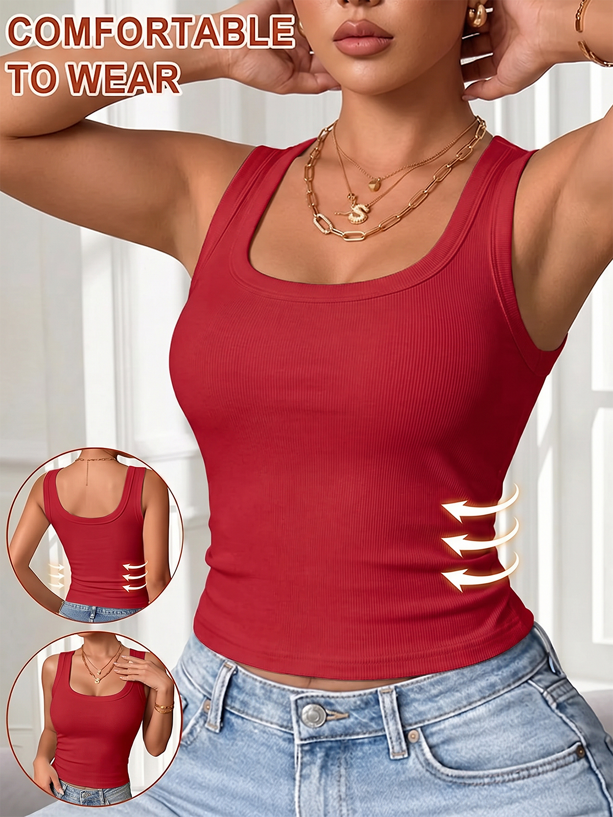 EMMIOL Top a canotta con reggiseno