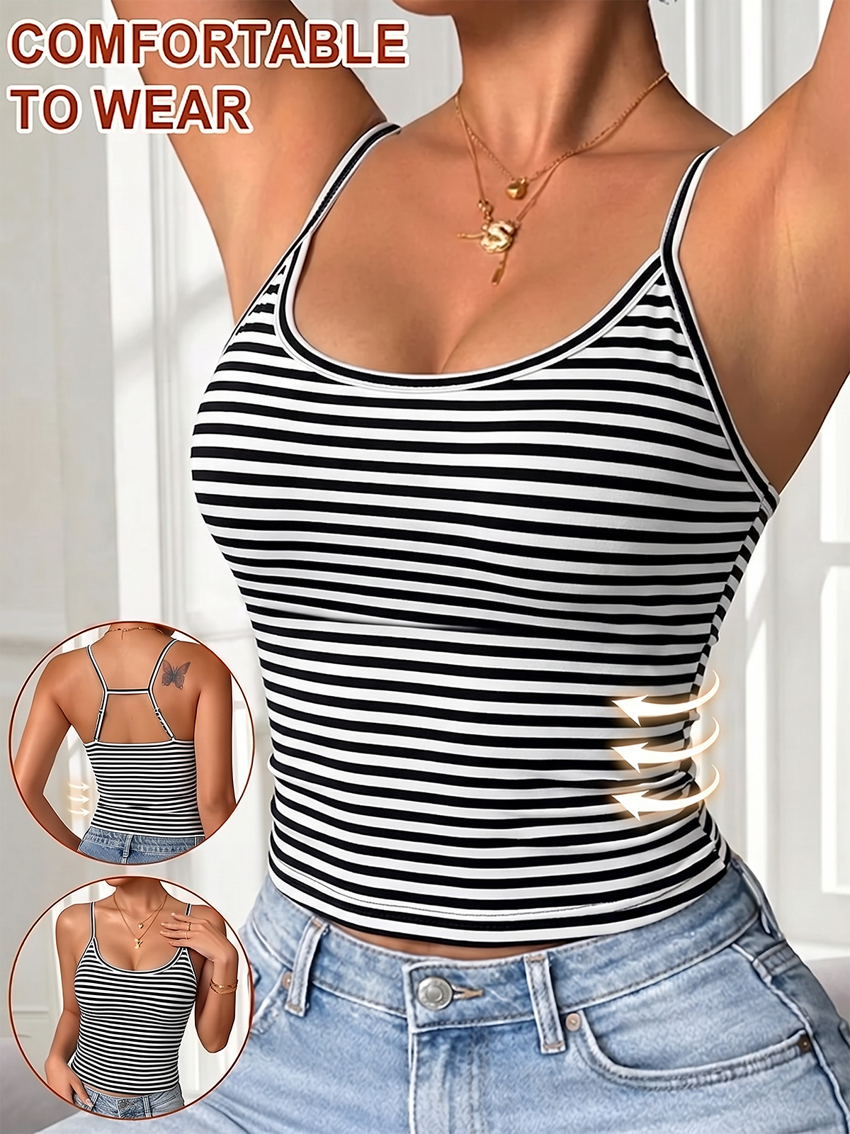 EMMIOL Lined bras Cami Top