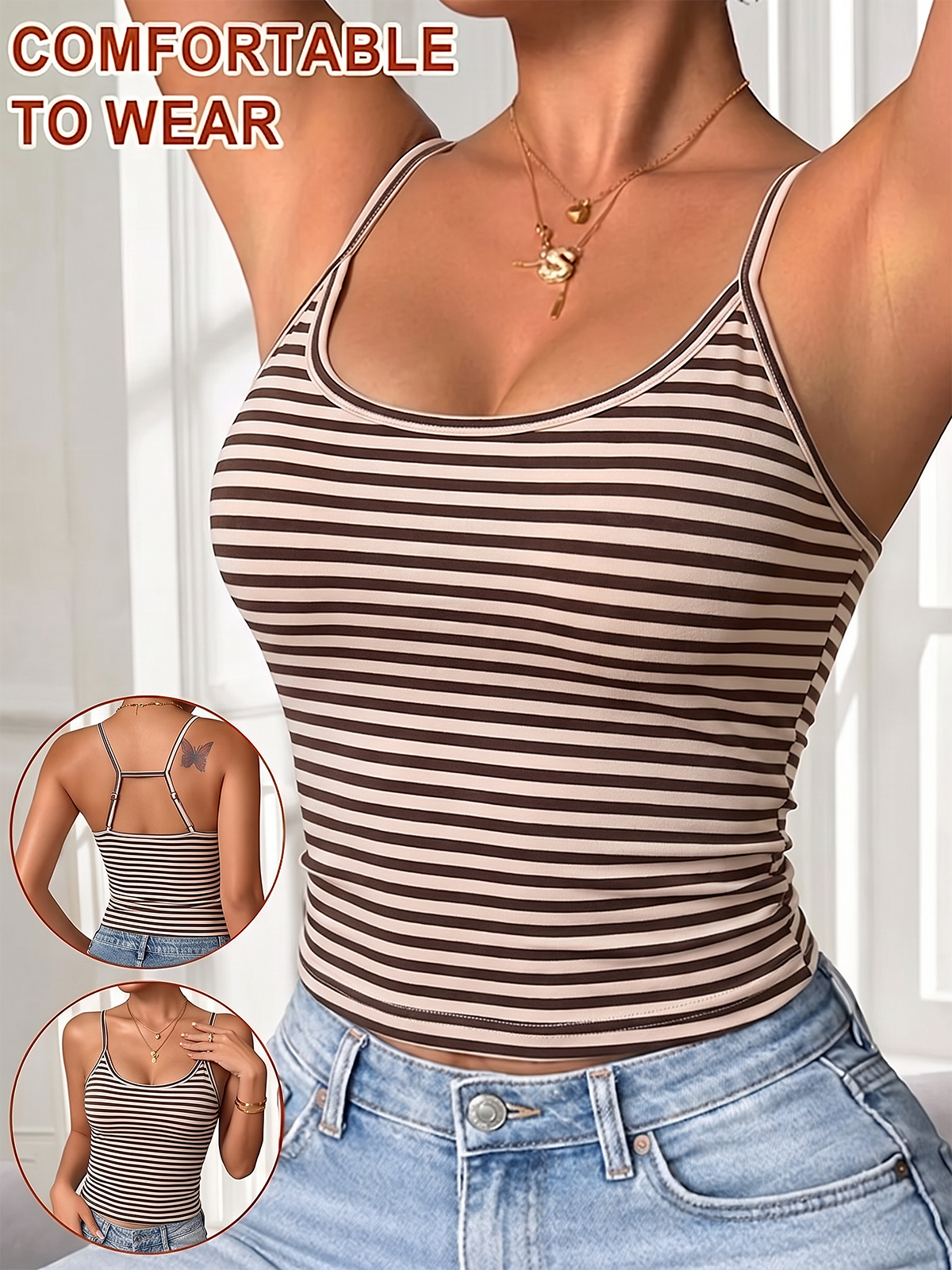 EMMIOL Lined bras Cami Top