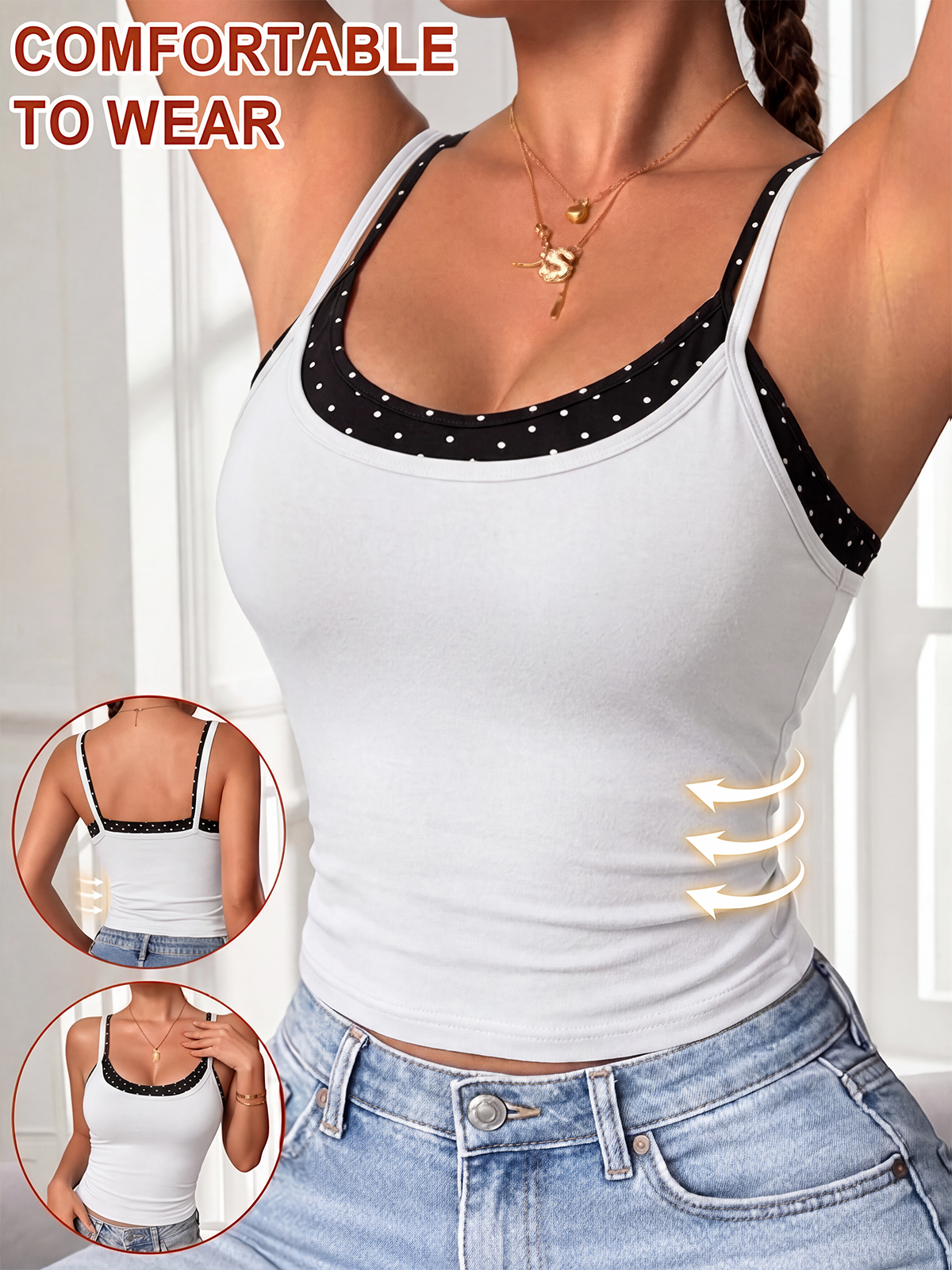 EMMIOL Lined bras Cami Top
