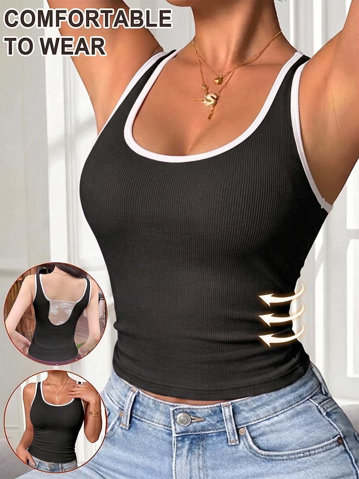 EMMIOL Lined bras Cami Top