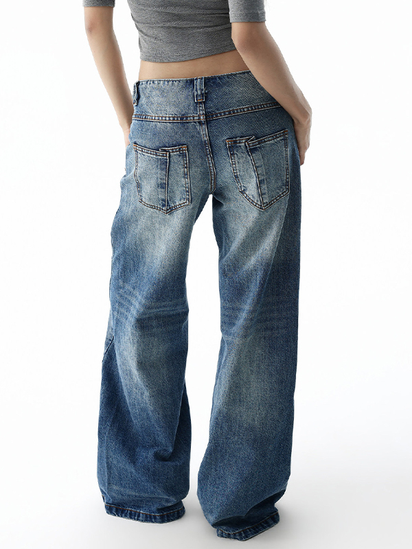 EMMIOL Diseño estético de jeans estilo boyfriend