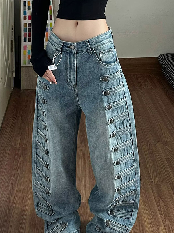 EMMIOL Jeans estilo boyfriend con lavado vintage