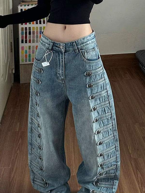EMMIOL Jeans estilo boyfriend con lavado vintage