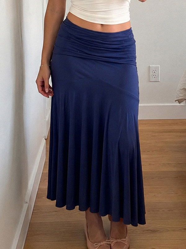 EMMIOL Fold At The Waist Maxi Skirt