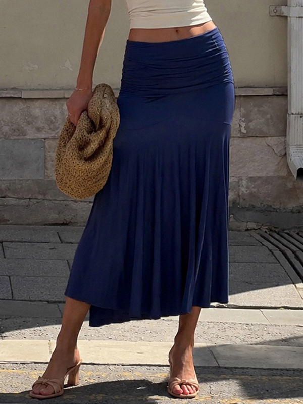 EMMIOL Fold At The Waist Maxi Skirt