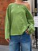 EMMIOL Striped V-Neck Long Sleeve