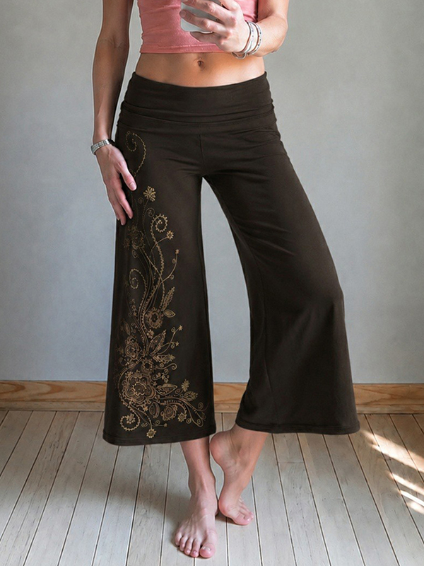 EMMIOL Pantalones cortos con estampado floral de estilo vintage