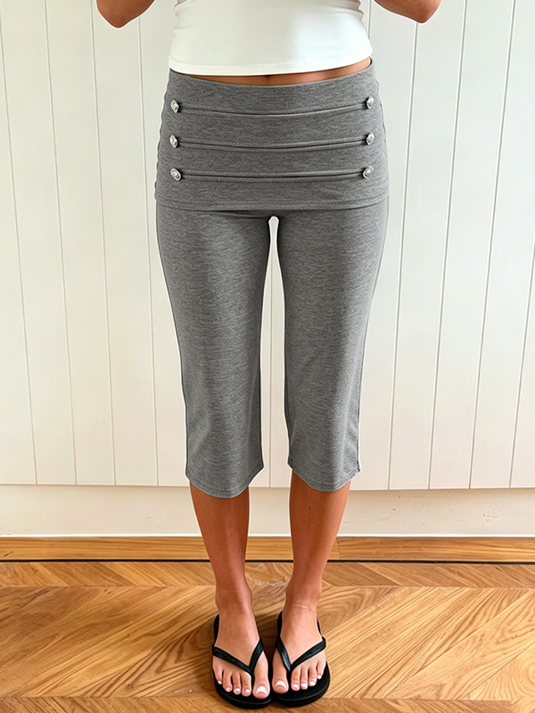 EMMIOL Pantalones cortos cruzados estilo Napoleón