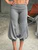 EMMIOL Pantalones cortos con pliegues doblados