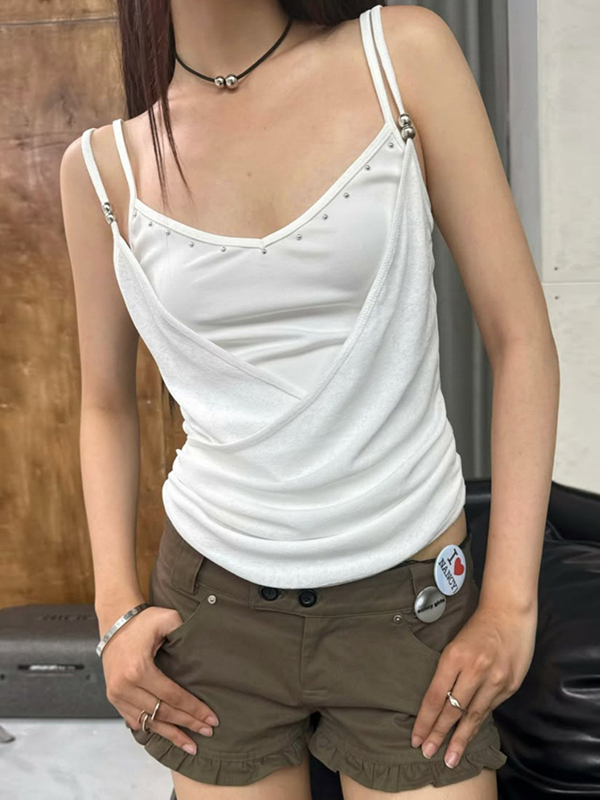 EMMIOL Stilvolles zweiteiliges Set: Camisole-Top