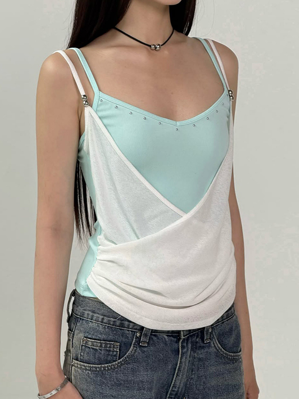 EMMIOL Stilvolles zweiteiliges Set: Camisole-Top