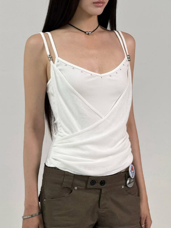 EMMIOL Stilvolles zweiteiliges Set: Camisole-Top