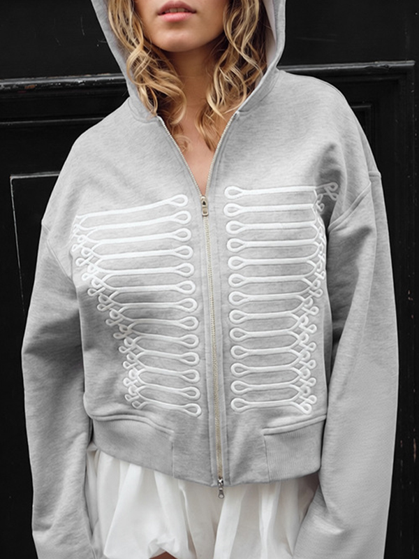 EMMIOL Zipper Offset Printing Napoleon Jacket