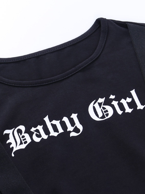EMMIOL Irregular Hollow Short Sleeve Tee