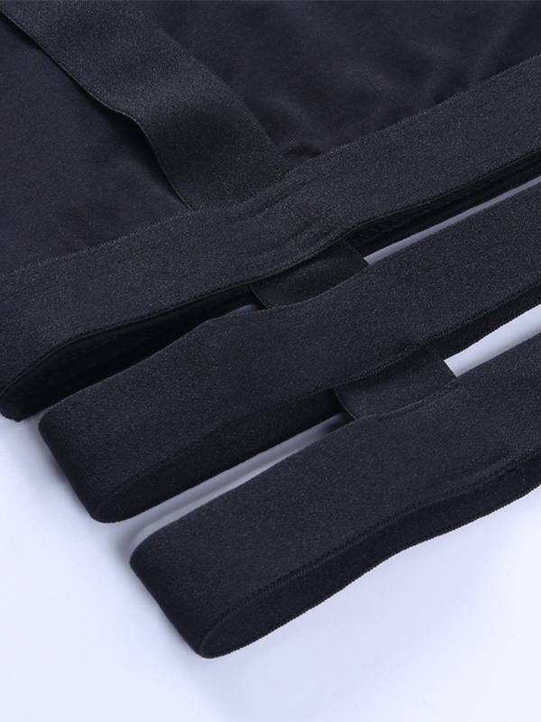EMMIOL Irregular Hollow Short Sleeve Tee