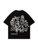 EMMIOL Übergroßes, kurzärmliges T-Shirt mit Street-Character-Graffiti-Print