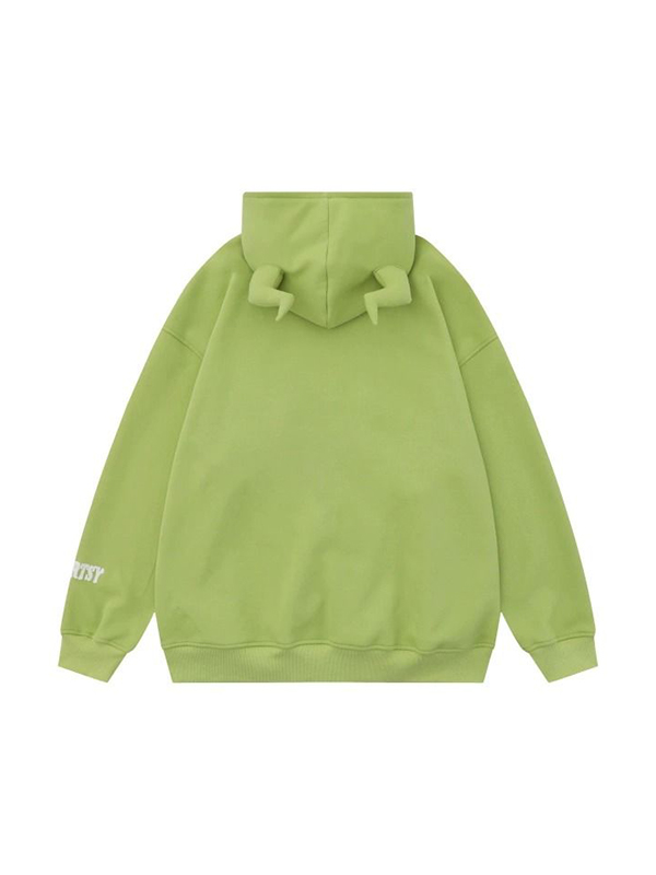 EMMIOL Sudadera con capucha extragrande con bordado de araña Street