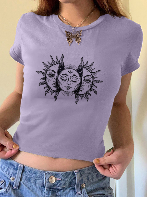 EMMIOL Sun Print Short Sleeve Tee