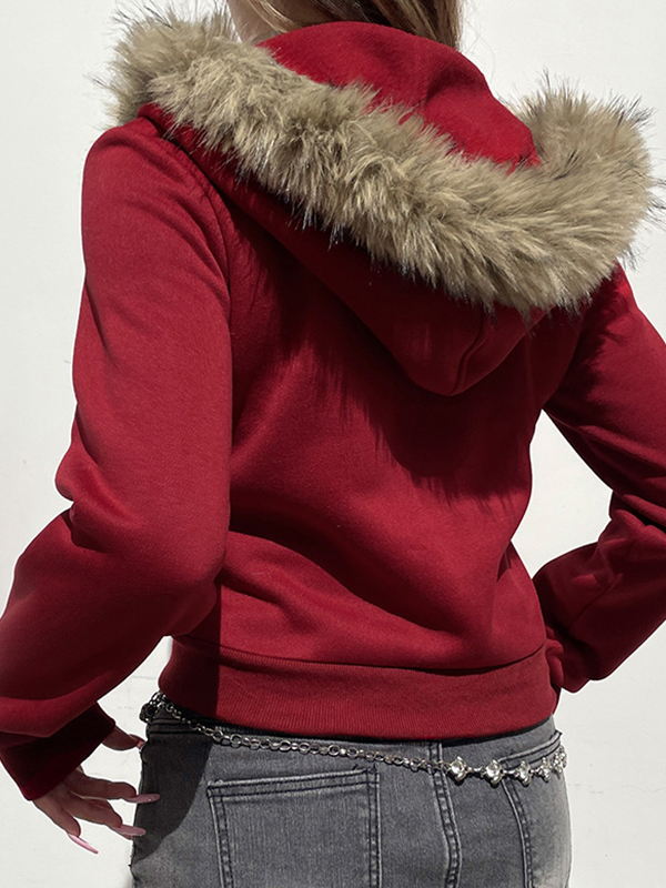 Zwillingsherz Felpa Donna Con Cappuccio Oversize Morbida, Stampa Leo, Loungewear Autunno Inverno