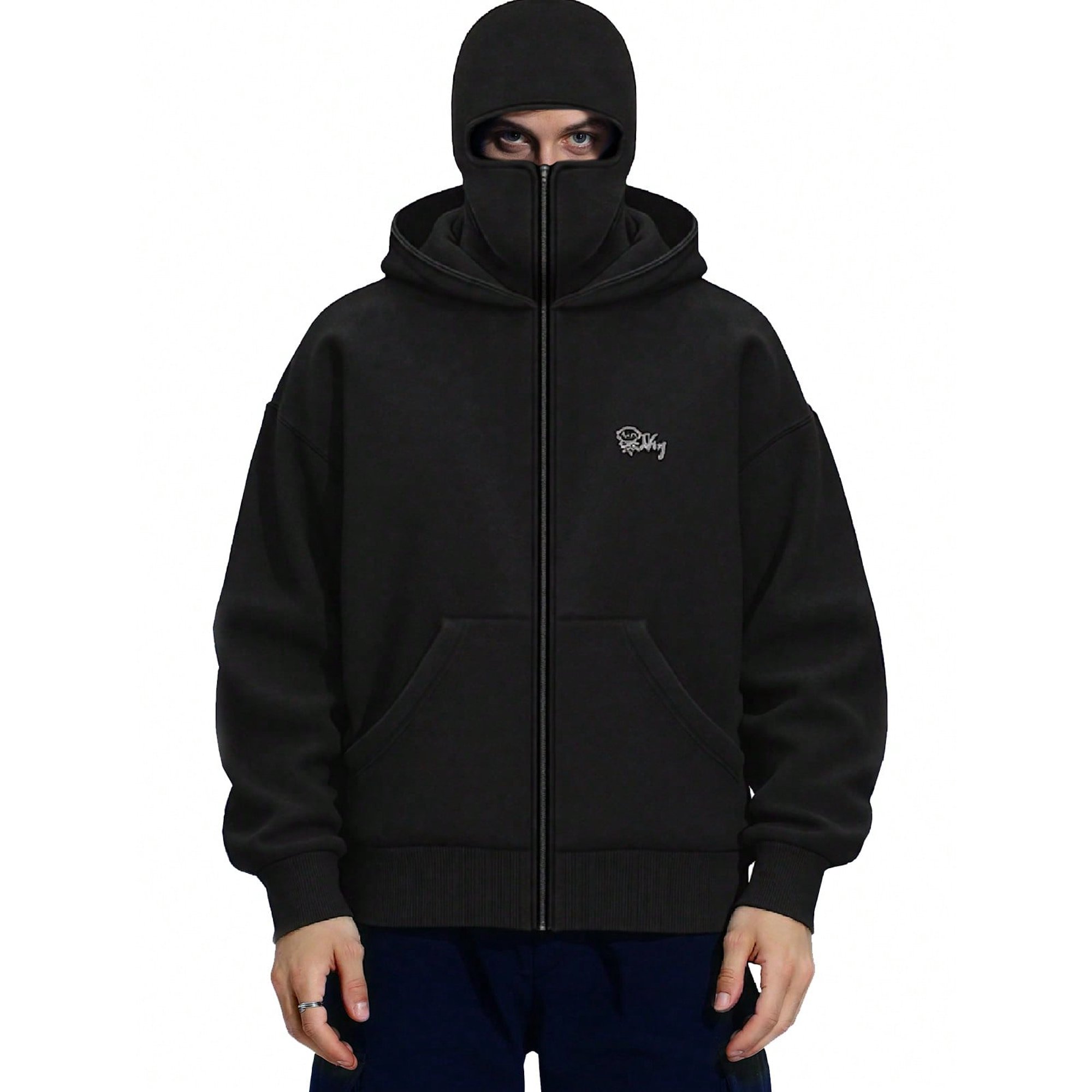 EMMIOL Sudadera con capucha extragrande con doble gorro de calle para hombre