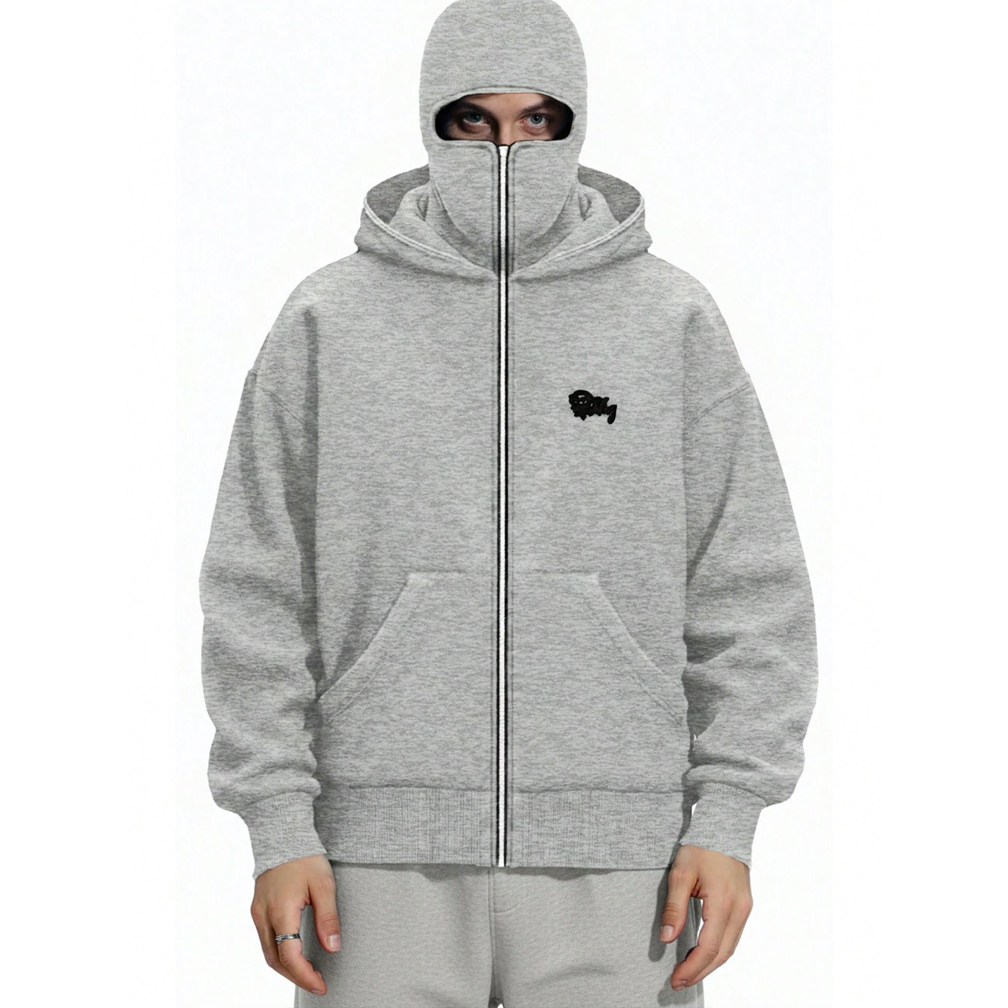 EMMIOL Men's Street Double Hat Oversized Hoodie