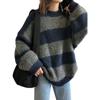 EMMIOL Oversized Stripe Pullover Sweater