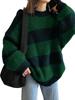 EMMIOL Oversized Stripe Pullover Sweater