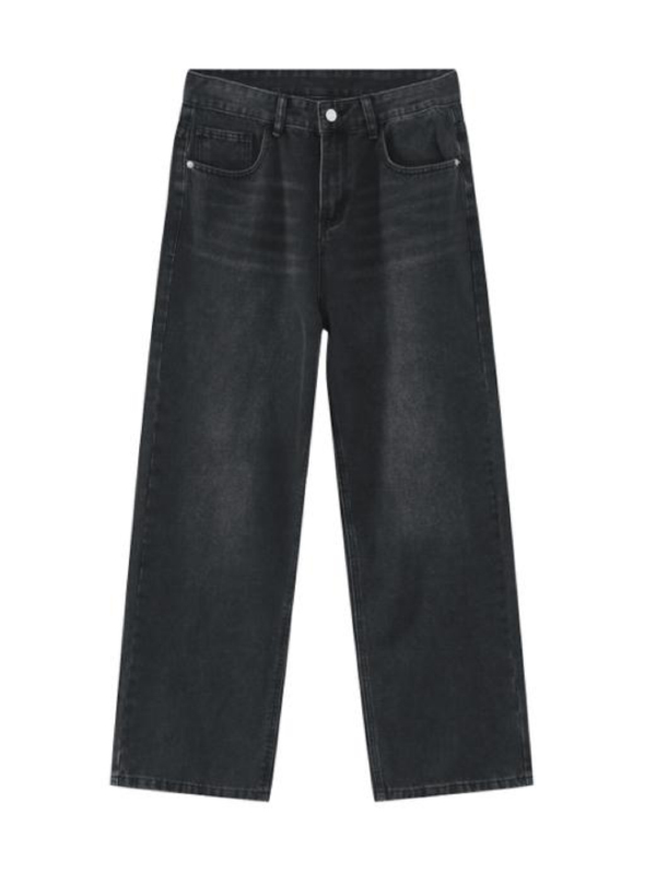 EMMIOL Jeans larghi e larghi in stile retrò americano sfumato