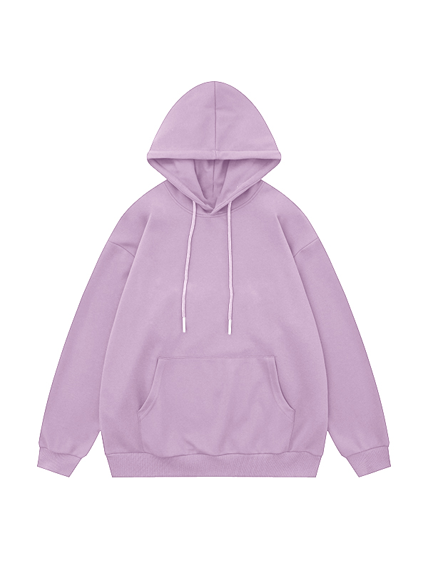 EMMIOL Solid Color Stretchy Hem Loose Oversized Hoodie