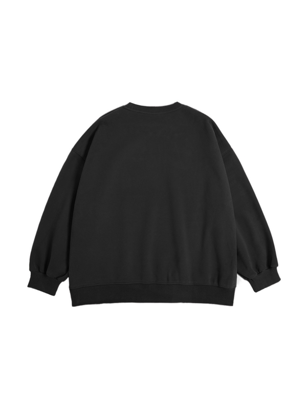 EMMIOL Übergroßes Sweatshirt mit kontrastfarbenem Buchstaben-Print