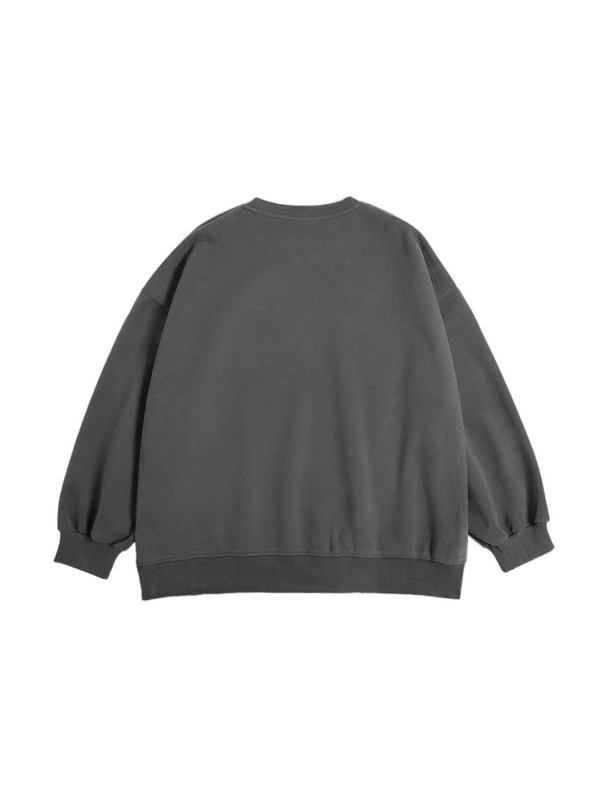 EMMIOL Übergroßes Sweatshirt mit kontrastfarbenem Buchstaben-Print