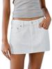 EMMIOL Stretch-Mini-Jeansrock für Damen mit mittelhohem Bund