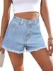 EMMIOL Basic-Jeansshorts aus gewaschenem Denim
